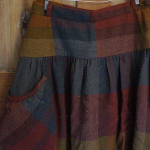 Plaid Irish Wool Skirt